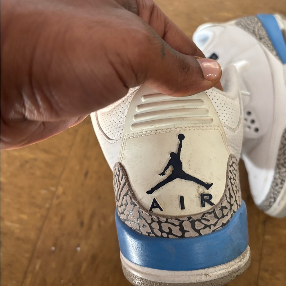 Air Jordan White and Blue Sneakers